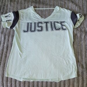 Justice T-Shirt Girls Size 10 Mesh Short Sleeve with‎ "Love" Light Green